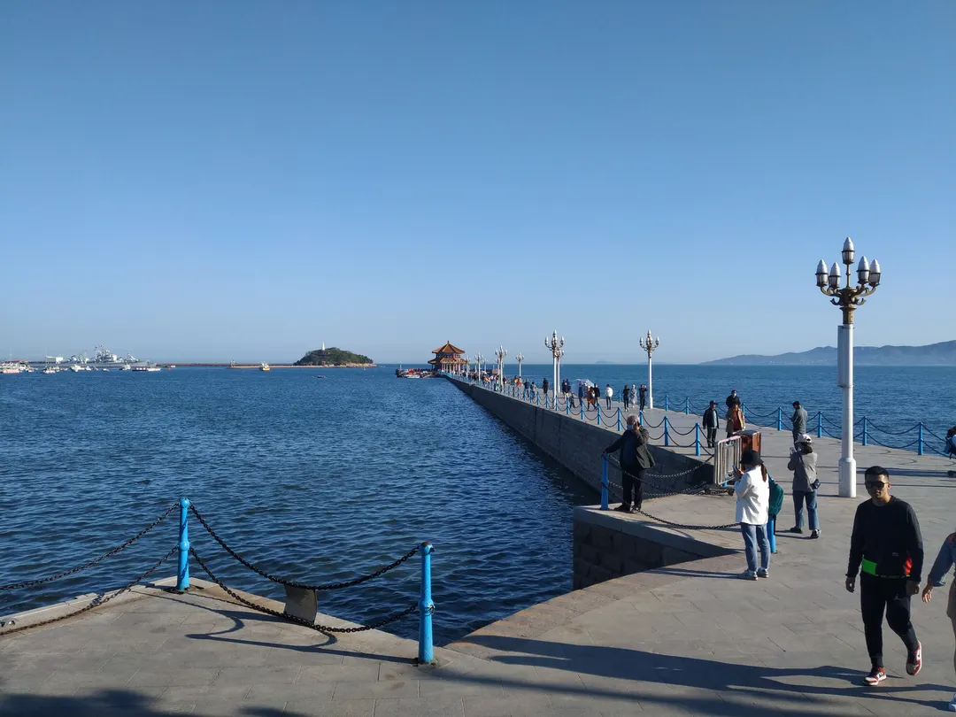 Qingdao waterfront with German-era buildings and turquoise bay