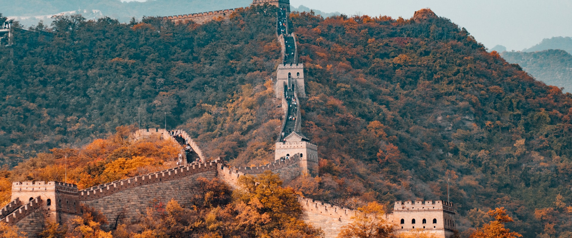 Great Wall of China at sunset